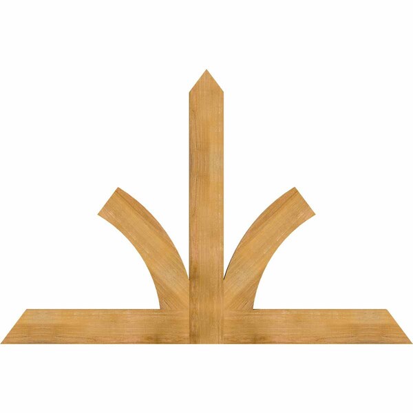 Ekena Millwork Richland Rough Sawn Timber Gable Bracket, Western Red Cedar, 72"W x 48"H x 2"D x 6"F, 16/12 Pitch GBW072X48X0206RIC00RWR - main
